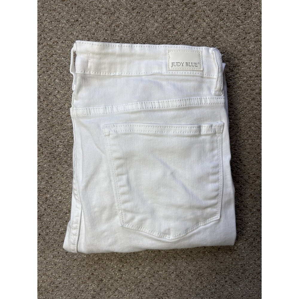 Judy Blue Jeans Womens Size 15/32 White Skinny Fit Mid Rise Denim Jeans Beach‎